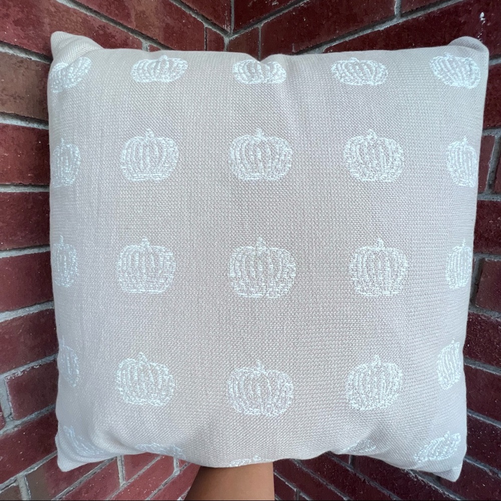 Threshold Tan and White Pumpkin Accent Pillow